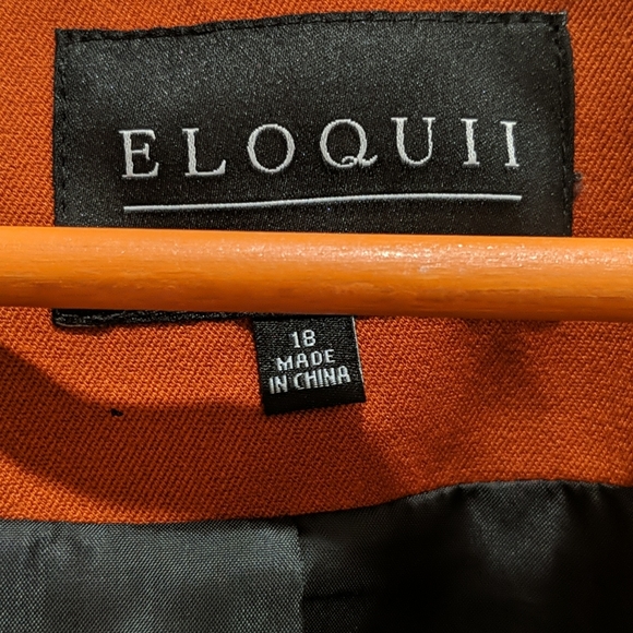 NWT ELOQUII Belted one button wrap blazer - Picture 2 of 5